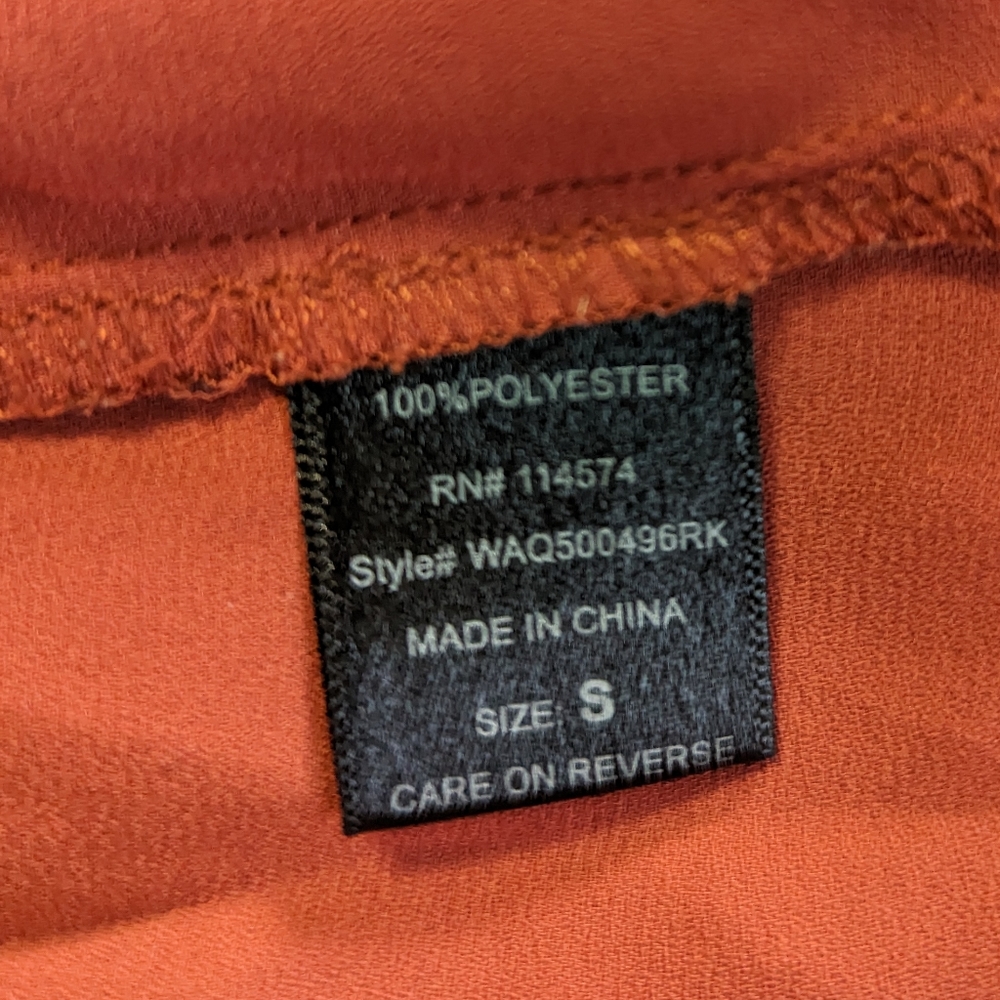 Terra Cotta/ burnt orange Pleione Blouse - Picture 5 of 5